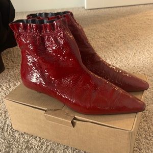 ZARA leather ankle boots